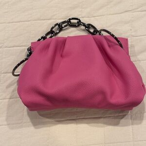 House of Want: Elegant Fuchsia Clutch with Chain Handle